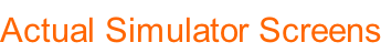 Actual Simulator Screens